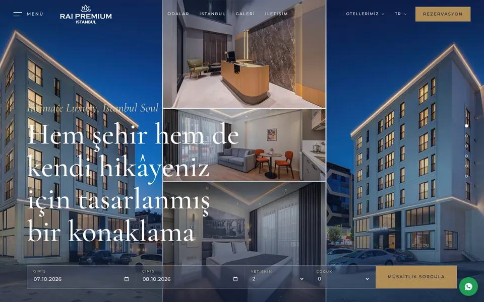 Rai Premium İstanbul web sitesi ekran görüntüsü