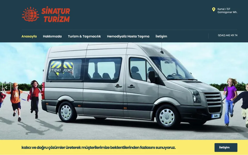 Sina Turizm web sitesi ekran görüntüsü